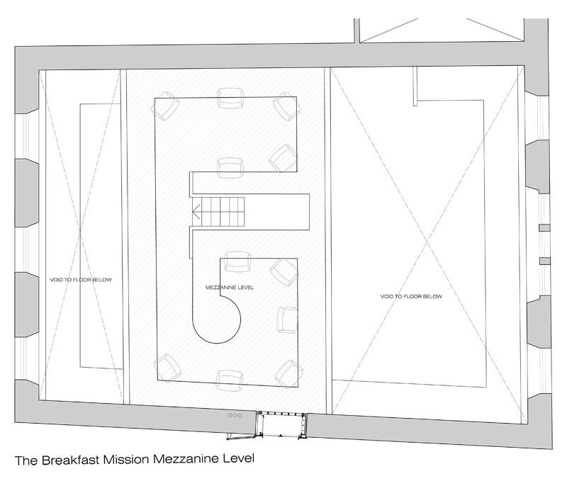 The Breakfast Mission Mezzanine Level Plan The Breakfast Mission Mezzanine Level Plan